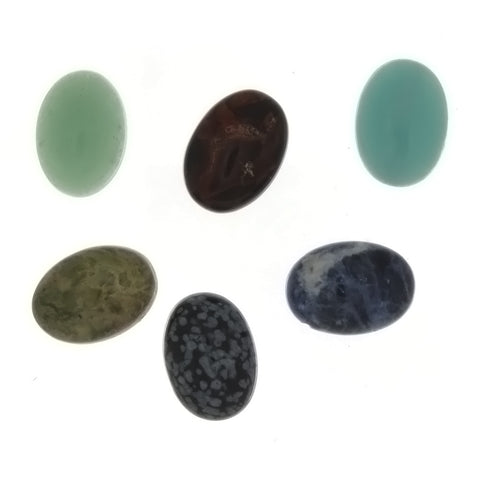 GEMSTONE VARIOUS OVAL CABOCHONS (25)