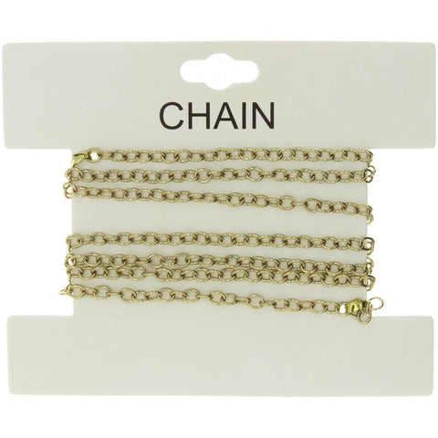 CHAIN NO-CLASP CABLE GOLD 3 MM X 1 YD