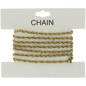 CHAIN NO-CLASP ROPE GOLD 3.5 MM X 1 YD