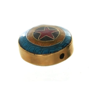CLOISONNE COIN STAR 5 X 11 X 20 MM LOOSE (5 PC)
