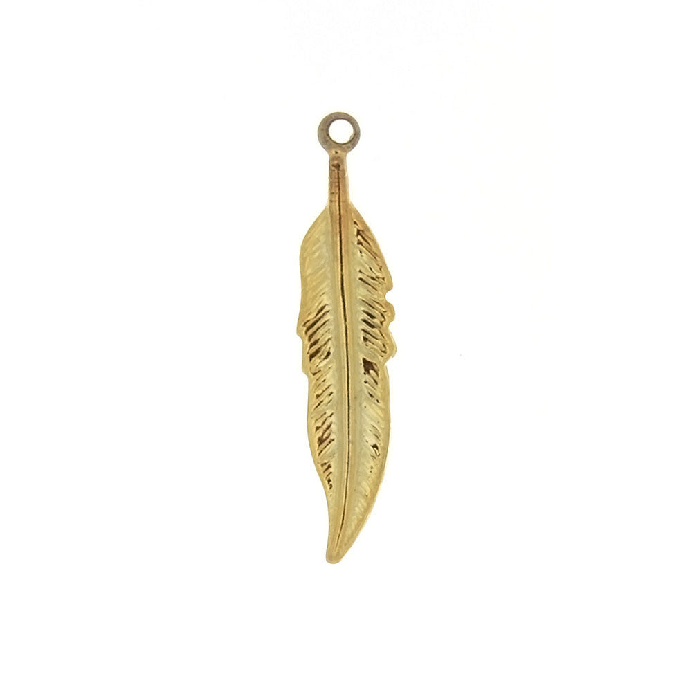 NATURE FEATHER 1 INCH BASE CHARM (12)