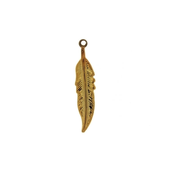 NATURE FEATHER 1 INCH BASE CHARM (12)