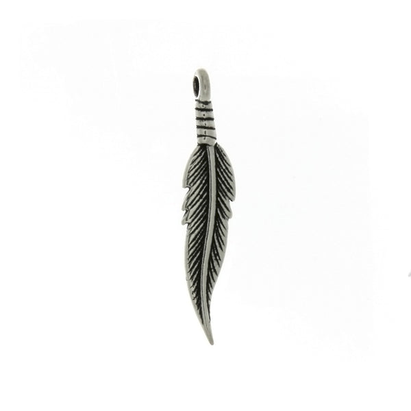 NATURE FEATHER 1 1/4 IN SS CHARM