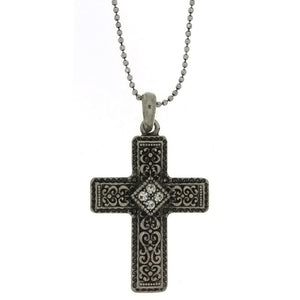 CHAIN CHARM CROSS NECKLACE