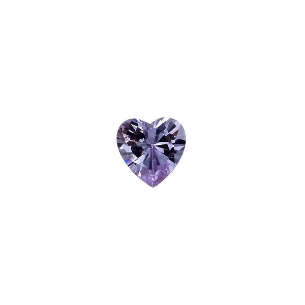 CUBIC ZIRCONIA AMETHYST LAVENDER HEART FACETED GEMS