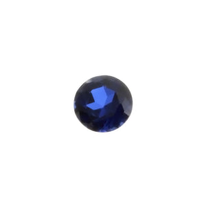 LAB GROWN SIMULATED SAPPHIRE BLUE ROUND FACETED GEMS