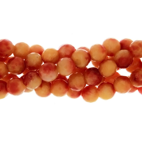 DYED ROUND FACETED 10 MM STRAND