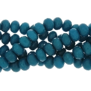 DYED RONDELLE FACETED 10 X 14 MM STRAND