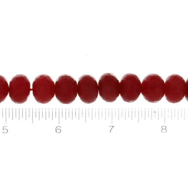 DYED RONDELLE FACETED 10 X 14 MM STRAND
