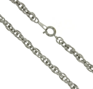 CHAIN NECKLACE ROPE SILVER 4 MM X 18 IN (DOZ)