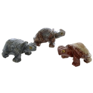 ANIMAL TURTLE SHELL SOAPSTONE CARVING (3)