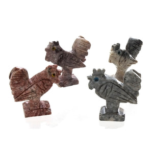 ANIMAL ROOSTER SOAPSTONE CARVING (3)