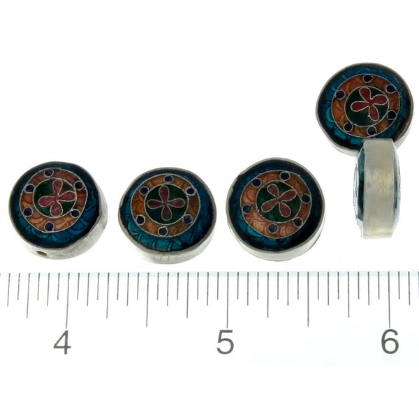 CLOISONNE COIN CROSS 8 X 15 MM LOOSE (5 PC)