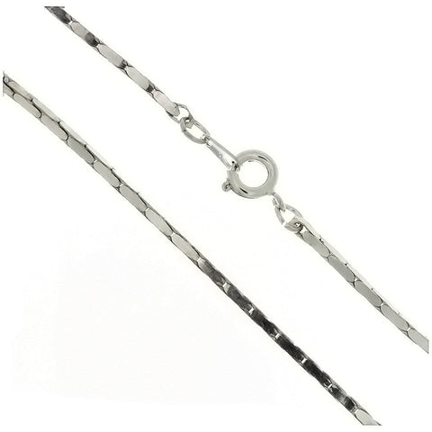 CHAIN NECKLACE ZEBRA SILVER 1.2 MM X 18 IN (DOZ)