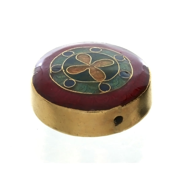 CLOISONNE COIN CROSS 6 X 11 X 26 MM LOOSE