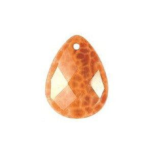 GEMSTONE AGATE FIRE TEARDROP FACETED 22 X 30 MM PENDANT