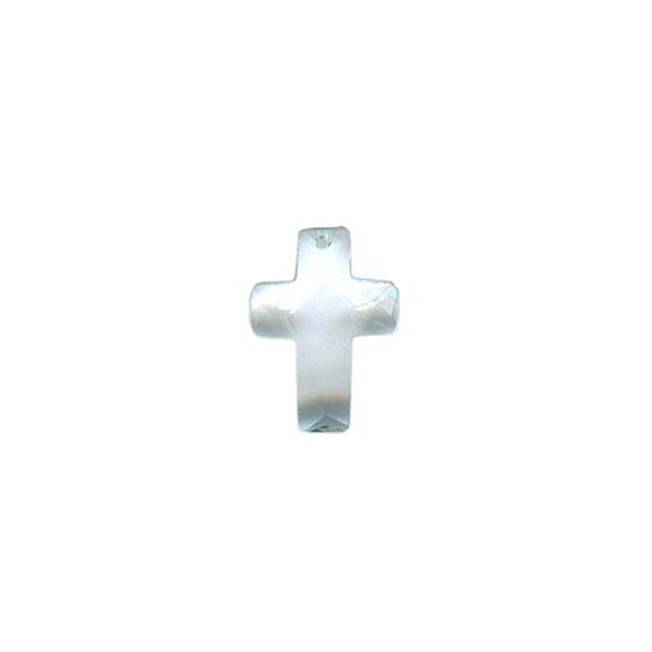 18X13 FACETED CZ CROSS CLEAR