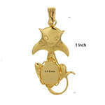 Cabochon Setting Cat Pendant Holds 6x8 mm Cabochon