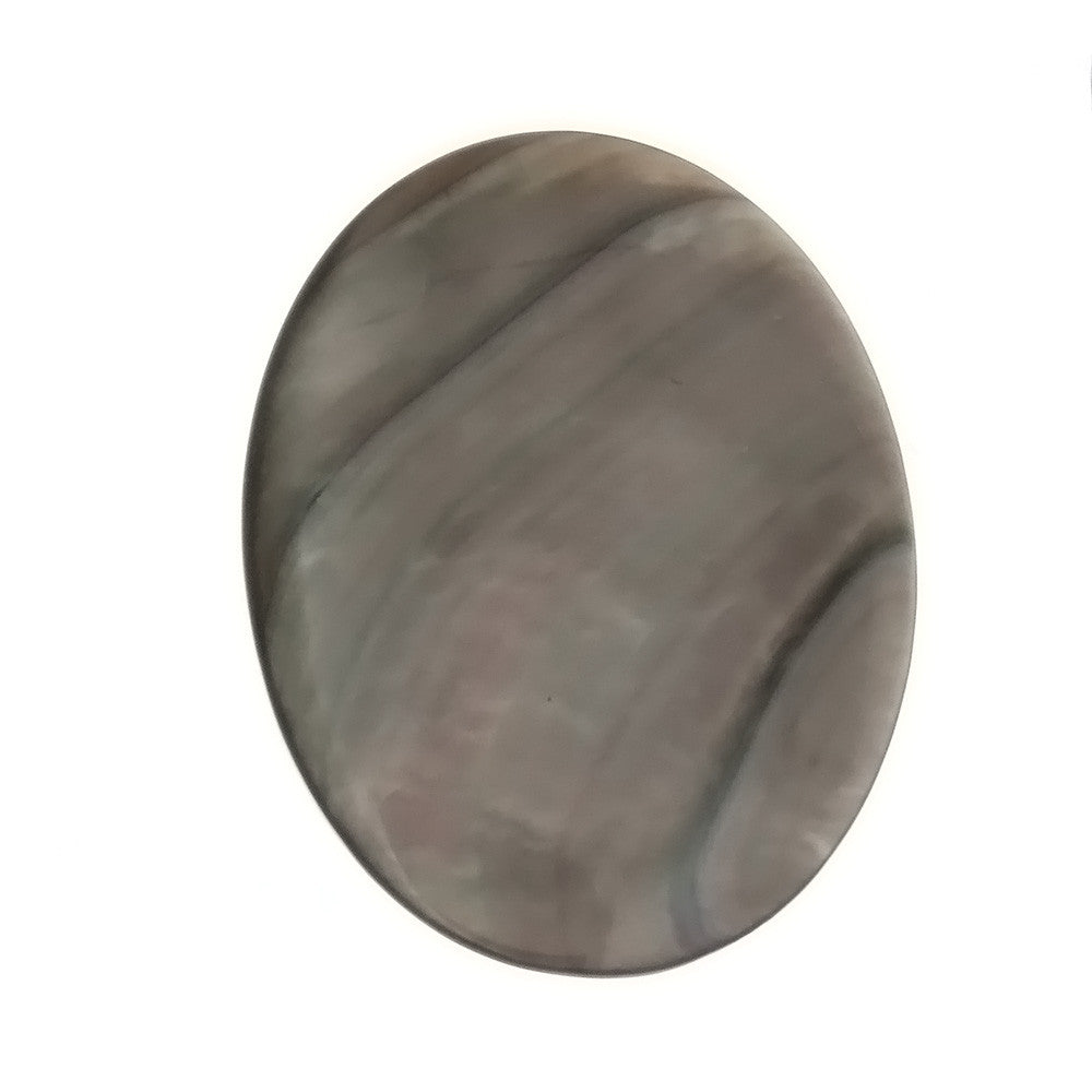 NATURAL MOTHER OF PEARL BLACK CABOCHONS