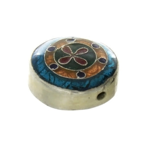 CLOISONNE COIN CROSS 8 X 15 MM LOOSE (5 PC)