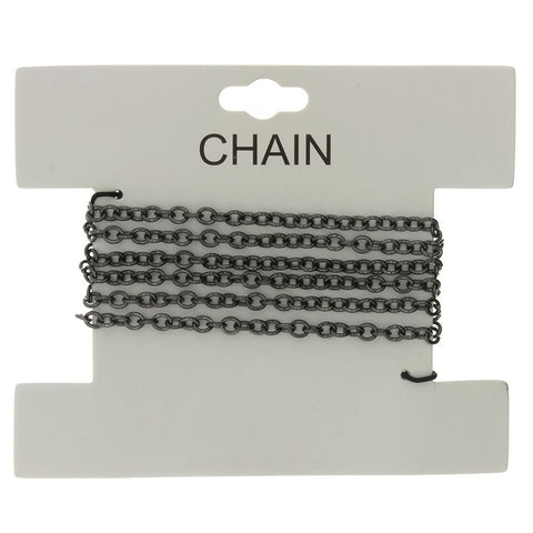 CHAIN NO-CLASP CABLE GUNMETAL 3 MM X 1 YD