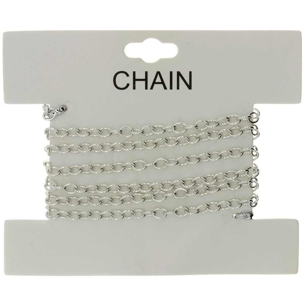 CHAIN NO-CLASP CABLE SILVER 4 MM X 1 YD