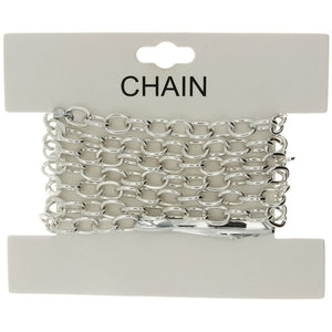 CHAIN NO-CLASP CABLE SILVER 6 MM X 1 YD