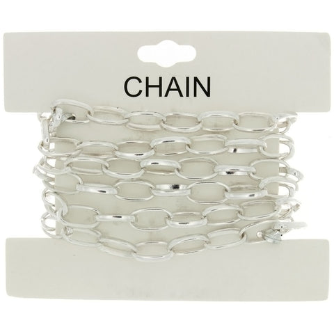 CHAIN NO-CLASP CABLE SILVER 7 MM X 1 YD