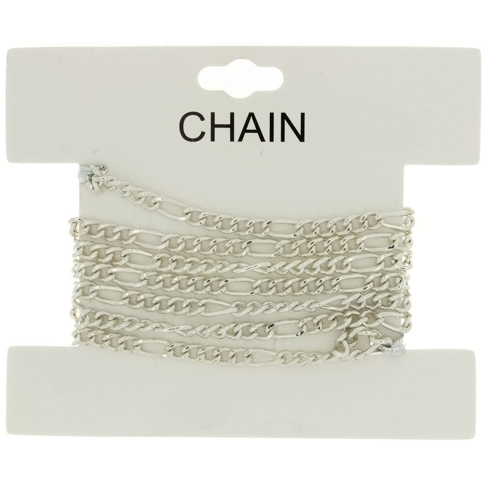 CHAIN NO-CLASP FIGARO SILVER 4 MM X 1 YD
