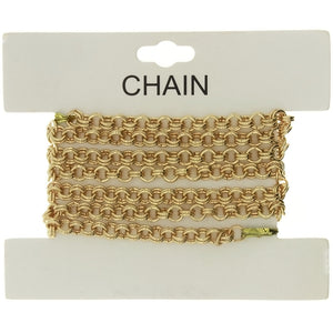 CHAIN NO-CLASP CABLE GOLD 5 MM X 1 YD