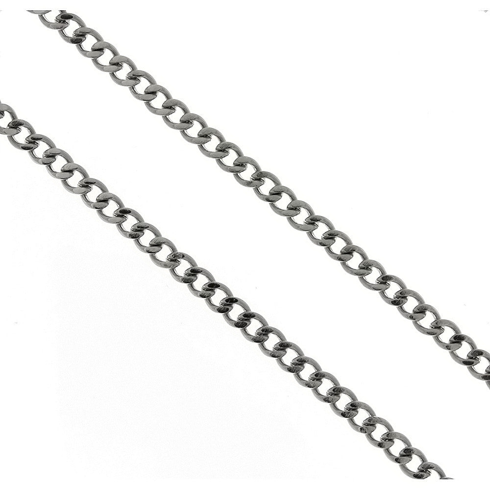 CHAIN NECKLACE CURB STAINLESS STEEL 3 MM X 24 ENDLESS (DOZ)