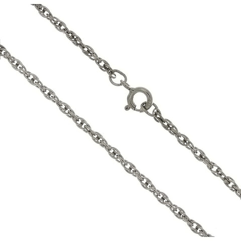 Chain Necklace Rope Sterling Silver 2 mm X 18 in