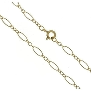 CHAIN NECKLACE LOOP LINK GOLD FILLED 3 MM X 18 IN