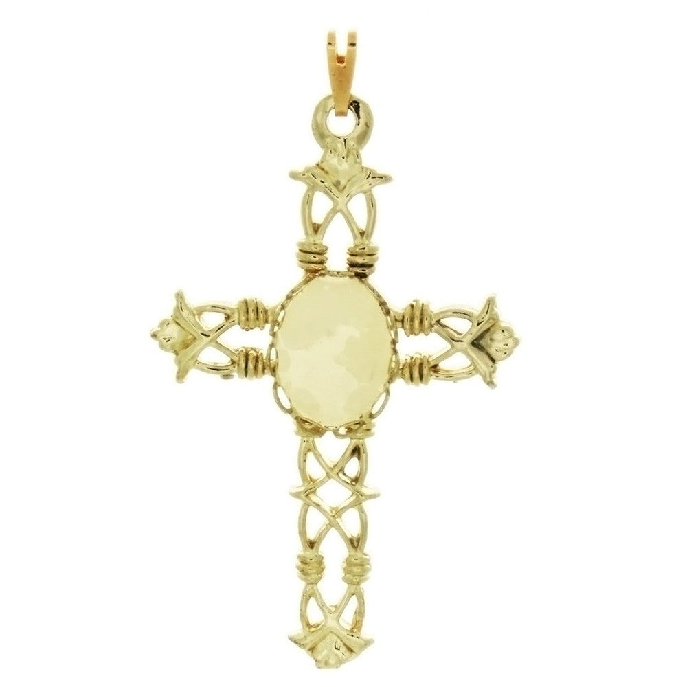 10x14 Cabochon Setting Cross Pendant