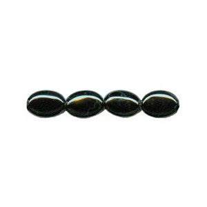 BLACK OVAL 10 X 14 MM STRAND