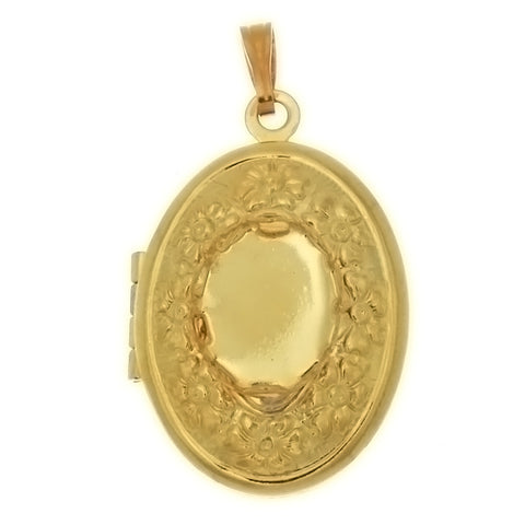 Cabochon Setting Locket Oval Pendant Holds 8x10 mm Oval Cabochon