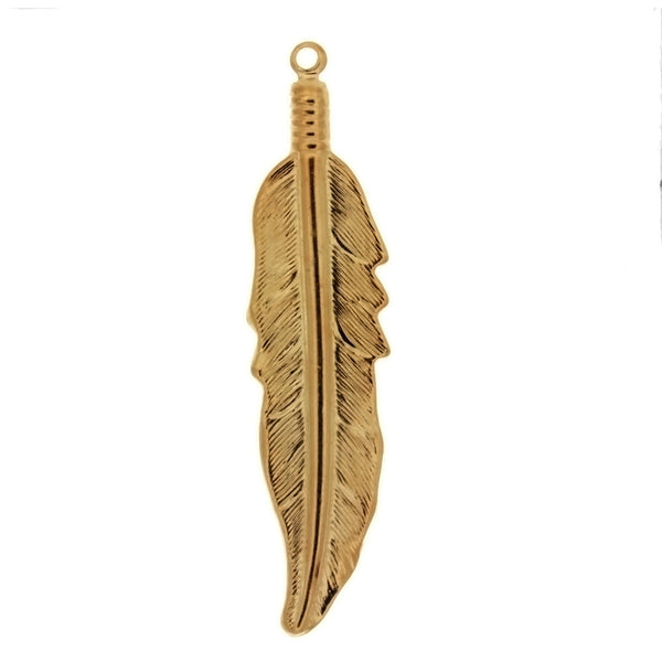NATURE FEATHER 1 3/4 IN BASE CHARM (12)
