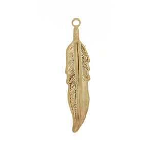 NATURE FEATHER 1 1/4 IN BASE CHARM (12)