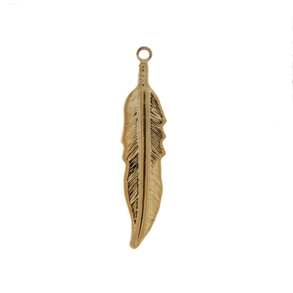 NATURE FEATHER 1 1/4 IN BASE CHARM (12)