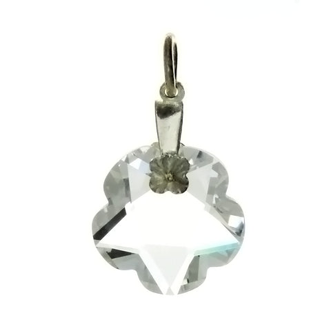 CZ Flower Clear 15 mm Pendant