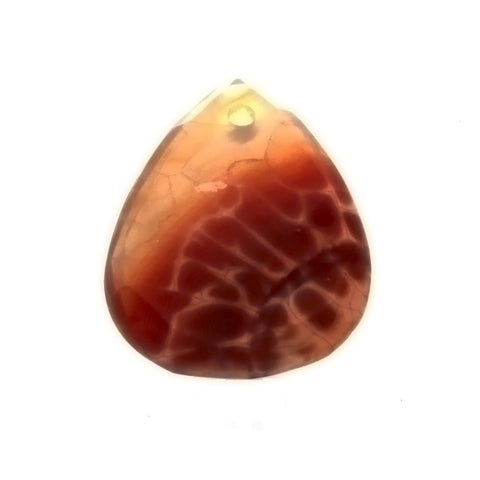 GEMSTONE AGATE FIRE TEARDROP FACETED 22 X 30 MM PENDANT