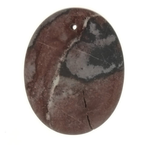 GEMSTONE JASPER SUN ROCK OVAL 35 X 45 MM PENDANT
