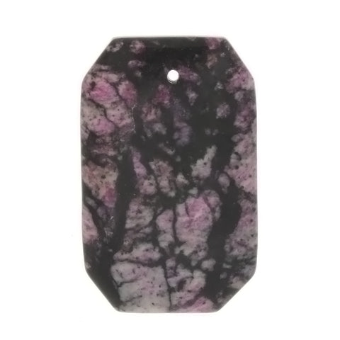 GEMSTONE JASPER SUGILITE RECTANGLE 28 X 35 MM PENDANT