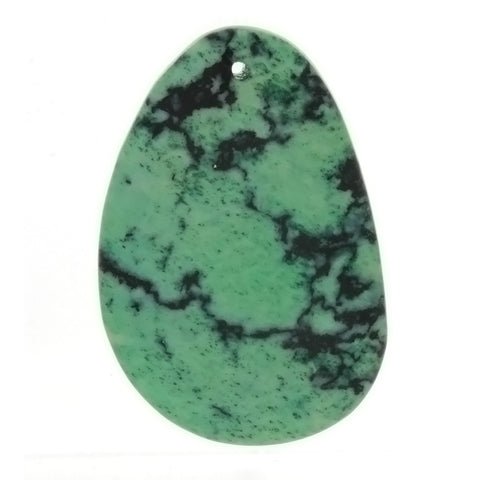 GEMSTONE TURQUOISE AFRICAN FREEFORM 34 X 52 MM PENDANT