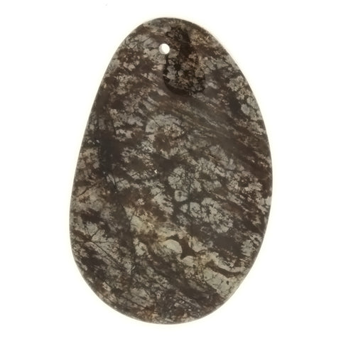 GEMSTONE JASPER BRECCIATED FREEFORM 30 X 50 MM PENDANT