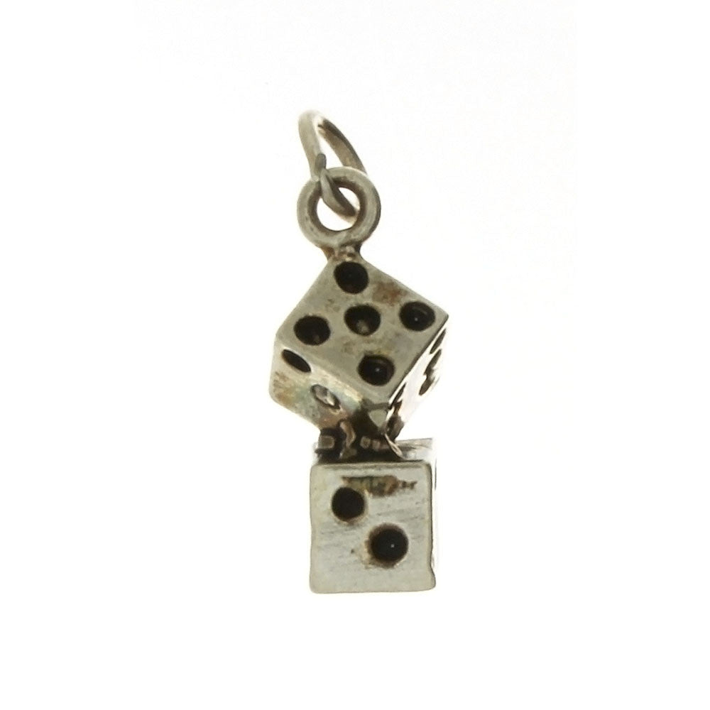 Novelty Dice 5 X 18 mm Sterling Silver Charm