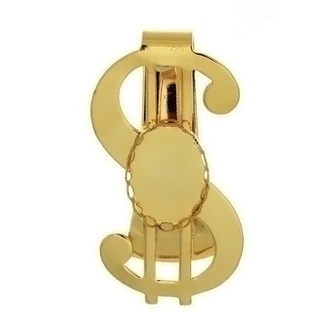 MONEY CLIP CABOCHON DOLLAR SIGN 13 X 18 MM FINDING