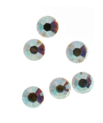 RHINESTONE QUARTZ ROUND FACETED GEMS (1 DOZ)