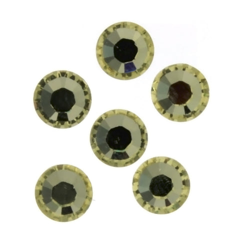 RHINESTONE CITRINE ROUND FACETED GEMS (1 DOZ)