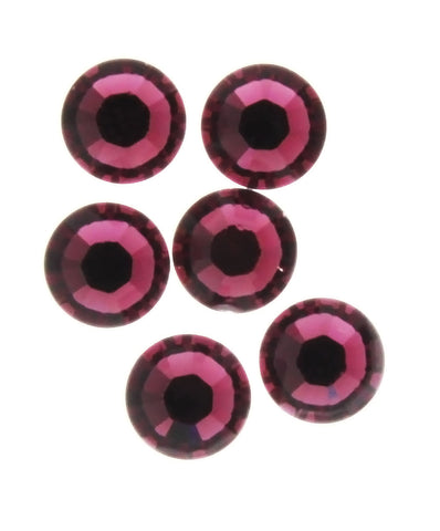 RHINESTONE GARNET ROUND FACETED GEMS (1 DOZ)